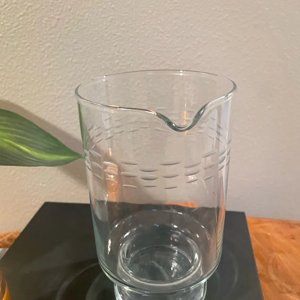 Vintage Princess House Heritage Martini Pitcher – Etched Crystal Barware